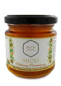 Miód Nektarowy pomarańczowy 250g  Miody Świata Łukasiewicz®