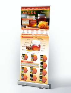 Roll-up edukacyjny 85x200cm MIÓD