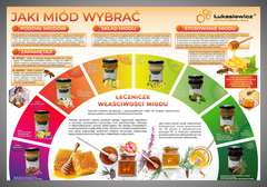Tablica edukacyjna 60x42cm JAKI MIÓD WYBRAĆ